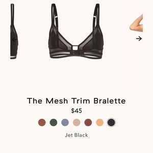 Lively Mesh Trim Bralette - Jet Black